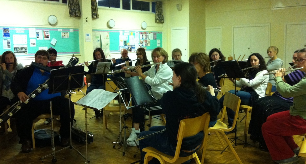 At a Friday night rehearsal, 30th September 2011