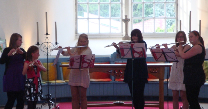 Carluke Primrose Youth Flute Choir at concert in Canongate Kirk