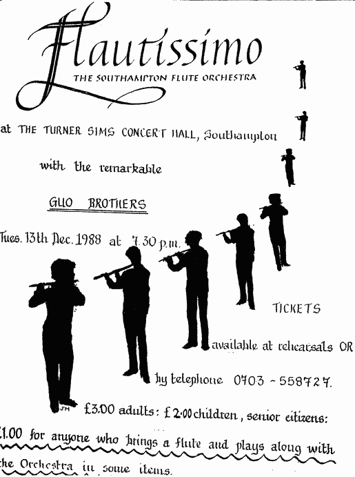 Poster for 13th December 1988 concert